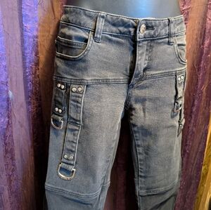 TRIPP NYC City of Bones D-ring Jeans Punk Goth Hot Topic Grunge Rock 5/7 Medium